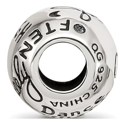 Sterling Silver Crystal Live Laugh Love Bead – view 3