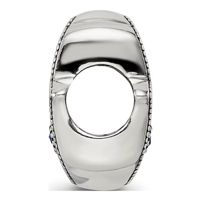 Sterling Silver Crystal Hamsa Bead – view 3
