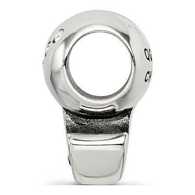 Sterling Silver Crystal Boy Symbol Bead – view 3