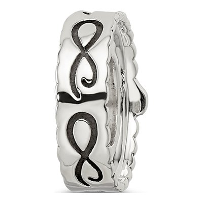 Sterling Silver Crystal Heart Infinity Bead – view 7