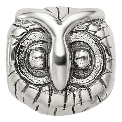 Sterling Silver Owl Head Bead – view 5