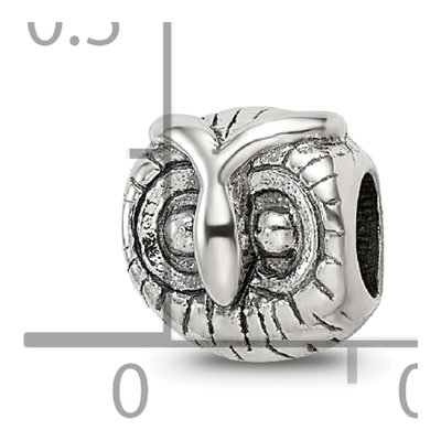 Sterling Silver Owl Head Bead – view 8