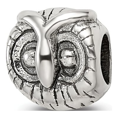 Sterling Silver Owl Head Bead
