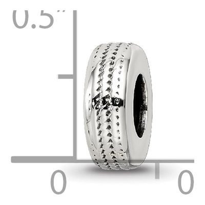 Sterling Silver Antiqued Gripper Bead – view 4