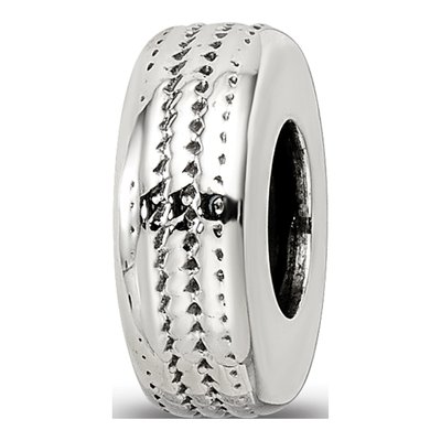 Sterling Silver Antiqued Gripper Bead