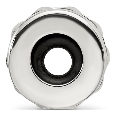 Sterling Silver Antiqued Hearts Gripper Bead – view 3