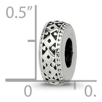 Sterling Silver Antiqued Gripper Bead – view 4