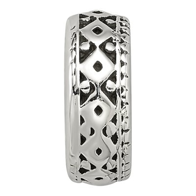 Sterling Silver Antiqued Gripper Bead – view 5