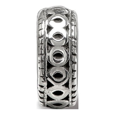 Sterling Silver Antiqued Bali Gripper Bead – view 6
