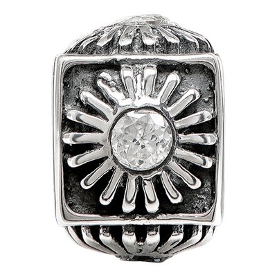 Sterling Silver CZ Bead – view 3