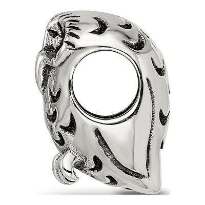 Sterling Silver Owl Bead – view 3