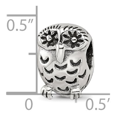 Sterling Silver Owl Bead – view 4