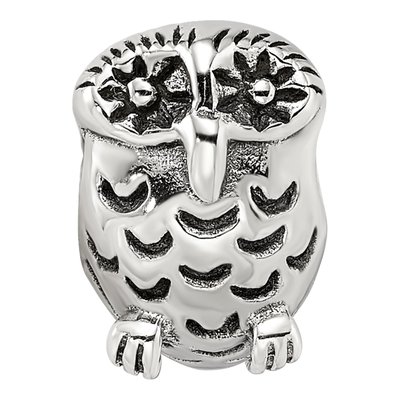 Sterling Silver Owl Bead – view 5