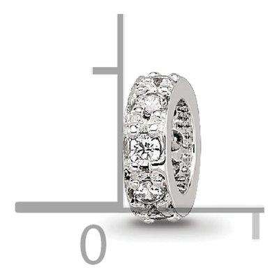 Sterling Silver CZ Spacer Bead – view 4