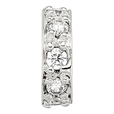 Sterling Silver CZ Spacer Bead – view 5