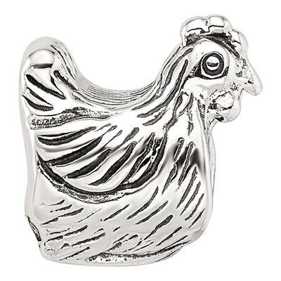 Sterling Silver Chicken Bead – view 5