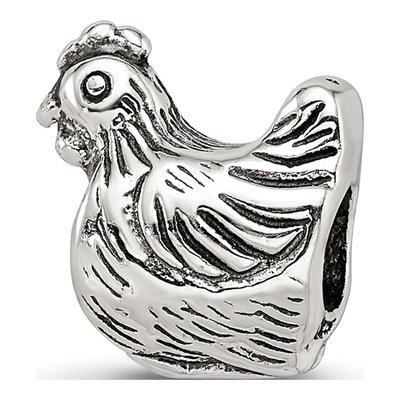 Sterling Silver Chicken Bead – view 7