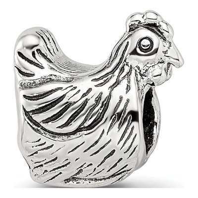 Sterling Silver Chicken Bead