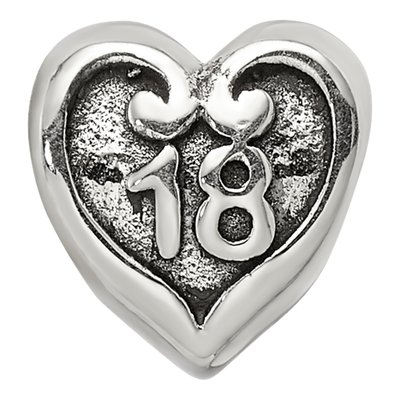 Sterling Silver Heart Bead – view 5