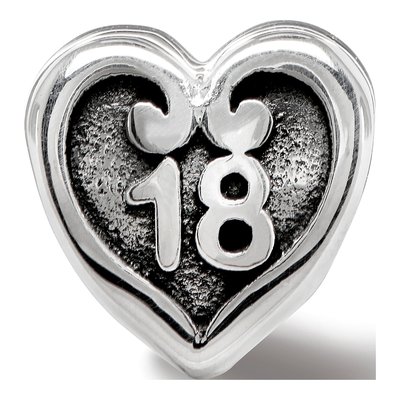 Sterling Silver Heart Bead – view 6