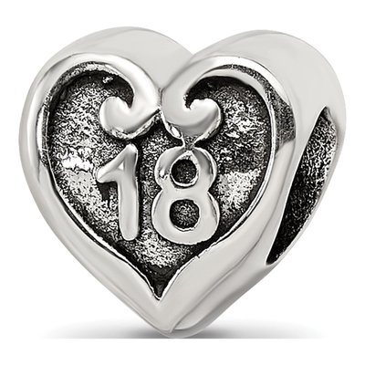 Sterling Silver Heart Bead