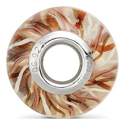 Sterling Silver Brown Glass Bead – view 3