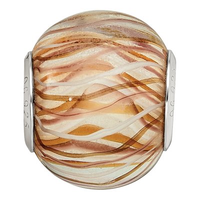 Sterling Silver Brown Glass Bead – view 4