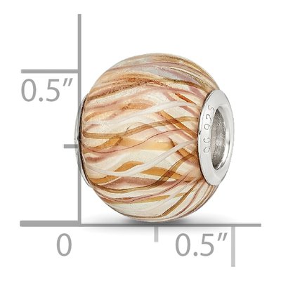 Sterling Silver Brown Glass Bead – view 5