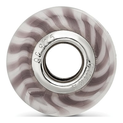 Sterling Silver Purple Glass Bead – view 3