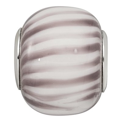 Sterling Silver Purple Glass Bead – view 6