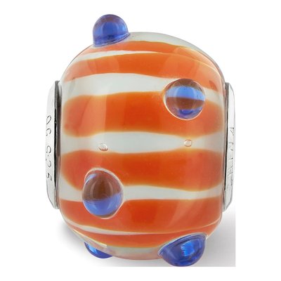 Sterling Silver Blue Polka-Dot Glass Bead – view 7