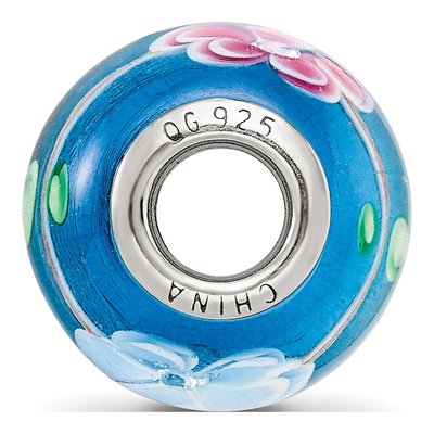 Sterling Silver CZ Glass Bead – view 3
