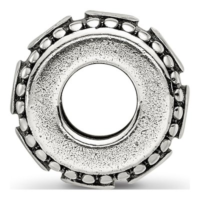 Sterling Silver CZ Antiqued Bead – view 3