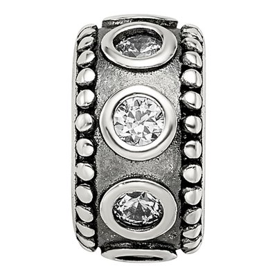 Sterling Silver CZ Antiqued Bead – view 6