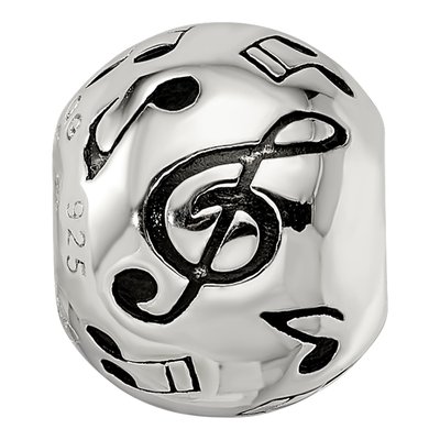 Sterling Silver Musical Notes Bead – view 5