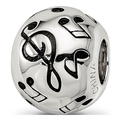 Sterling Silver Musical Notes Bead – view 6