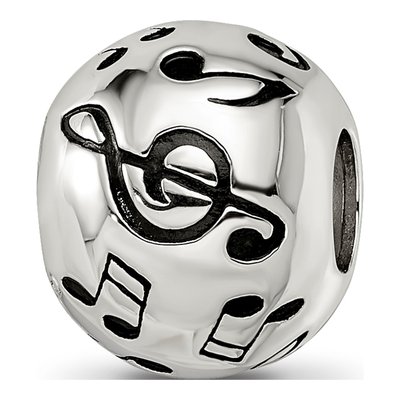 Sterling Silver Musical Notes Bead – view 7
