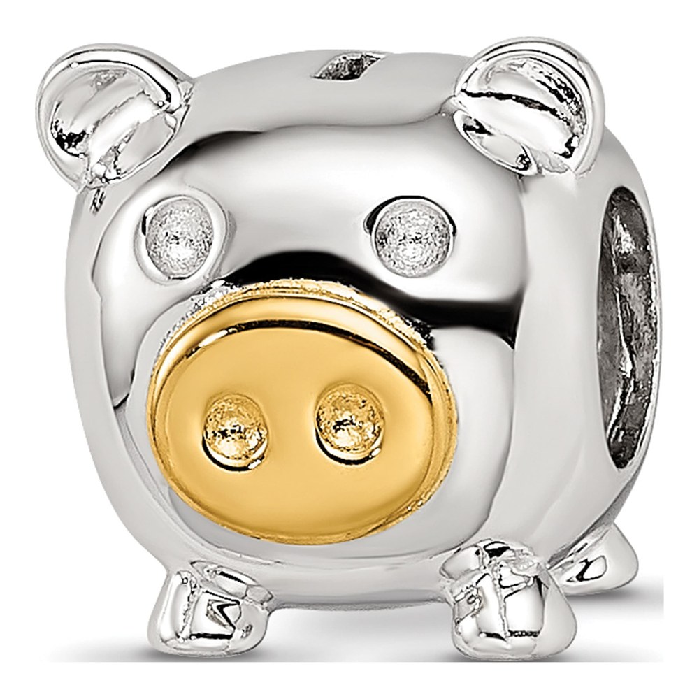 Sterling Silver Nose Pig Bead