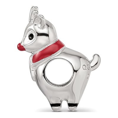 Sterling Silver Rudolph Enamel Bead – view 3