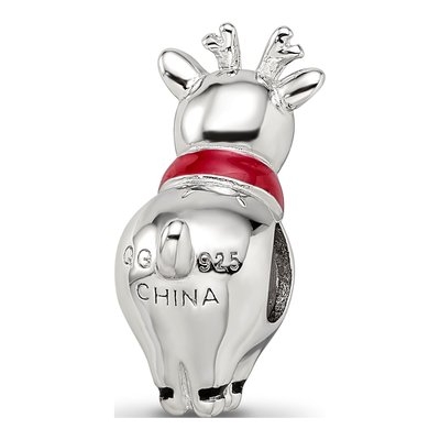 Sterling Silver Rudolph Enamel Bead – view 5