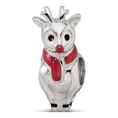 Sterling Silver Rudolph Enamel Bead