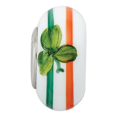 Sterling Silver Fenton Glass Irish Bead – view 5