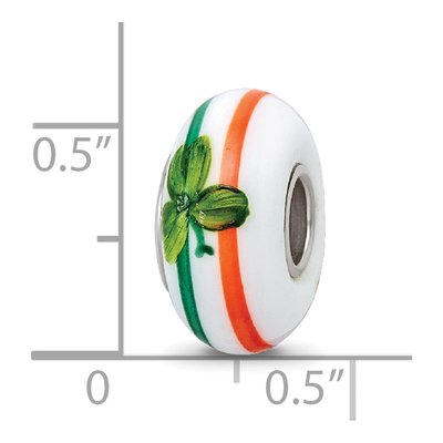 Sterling Silver Fenton Glass Irish Bead – view 7