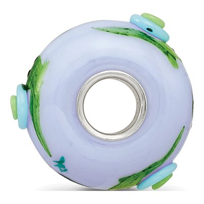 Sterling Silver Fenton Glass Snail Bead – view 3