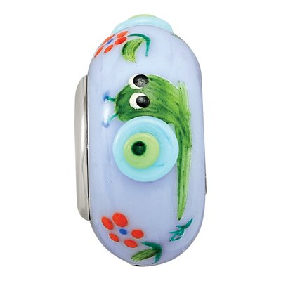 Sterling Silver Fenton Glass Snail Bead – view 4