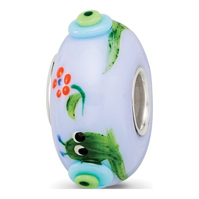 Sterling Silver Fenton Glass Snail Bead – view 6