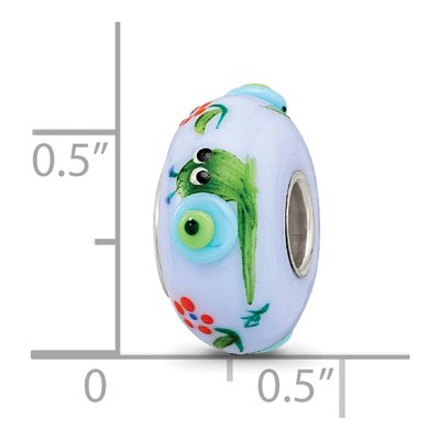 Sterling Silver Fenton Glass Snail Bead – view 7