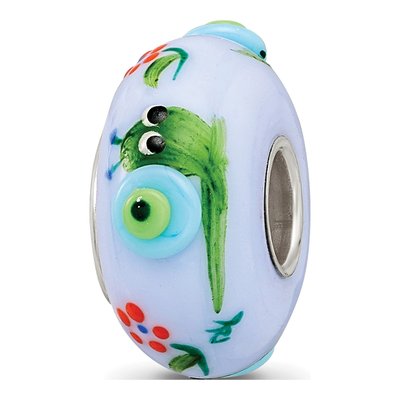 Sterling Silver Fenton Glass Snail Bead