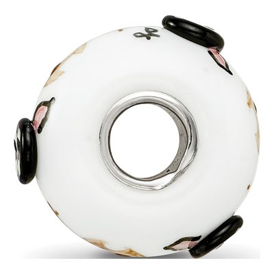 Sterling Silver Fenton Glass Bead – view 3