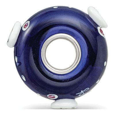 Sterling Silver Hand Painted Polar Bear Glass Bead – view 2